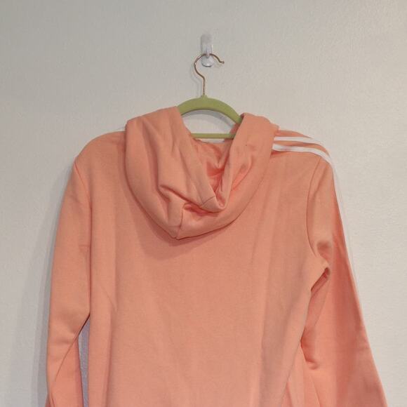 Adidas Essentials Pink 3-Stripe Pullover Hoodie Sz M NWT - Picture 6 of 9